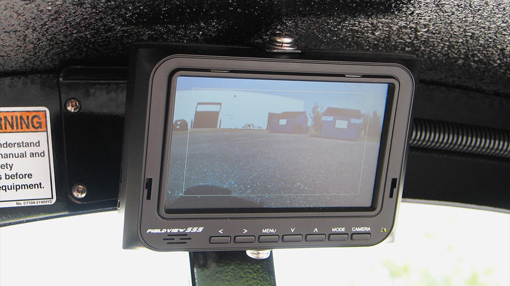 Wattman locomotive equipped with forward-facing driver camera and monitor for improved safety and visibility